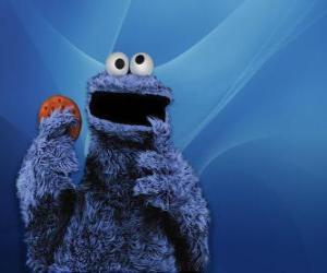 Puzzle Το Monster Cookie είναι τρώει ένα cookie